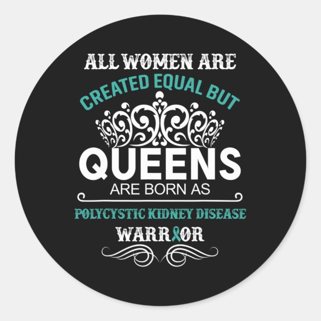 Pegatina Redonda Cinta de sensibilización sobre la enfermedad renal (Anverso)