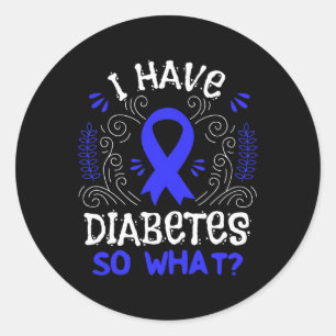 Pegatina Redonda Cinta De Sensibilización T1d Regalo Para Diabetes