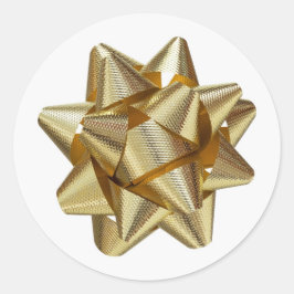 Pegatina Redonda Cinta dorada/paro