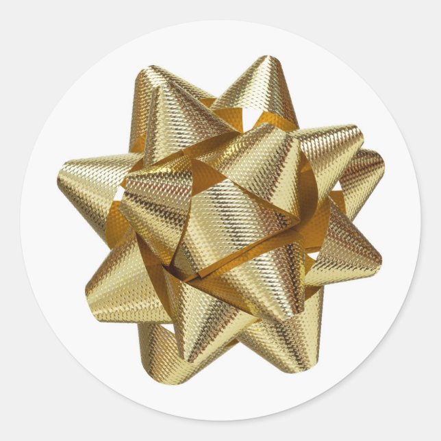 Pegatina Redonda Cinta dorada/paro (Anverso)