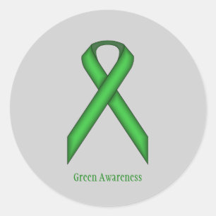 Pegatina Redonda Cinta Green Standard de Kenneth Yoncich