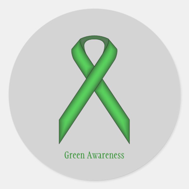 Pegatina Redonda Cinta Green Standard de Kenneth Yoncich (Anverso)