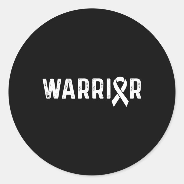 Pegatina Redonda Cinta guerrera 1 Naranja de sensibilización de crp (Anverso)