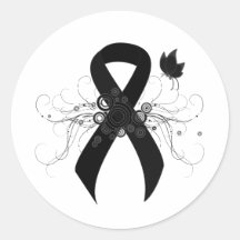 Cinta negra con mariposa