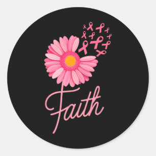 Pegatina Redonda Cinta rosa Daisy Flower Flower Faith Consciente de