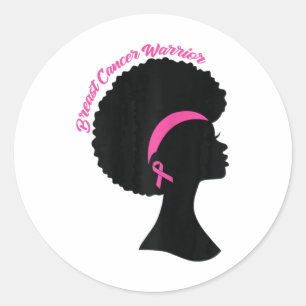 Pegatina Redonda Cinta rosa Rosa De Mujer Negra Se Explica La Guerr