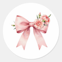 Cinta y flores de coqueta rosa