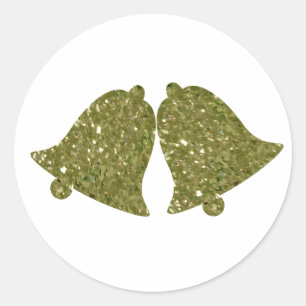 Pegatina Redonda Cintas doradas