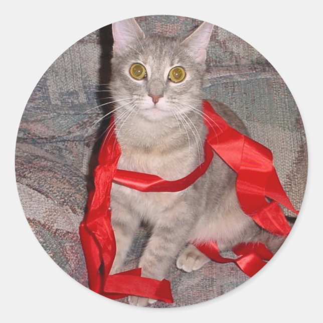 Pegatina Redonda Cintas para lazos (Anverso)