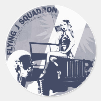 PEGATINA REDONDA CIRCLE BLUE