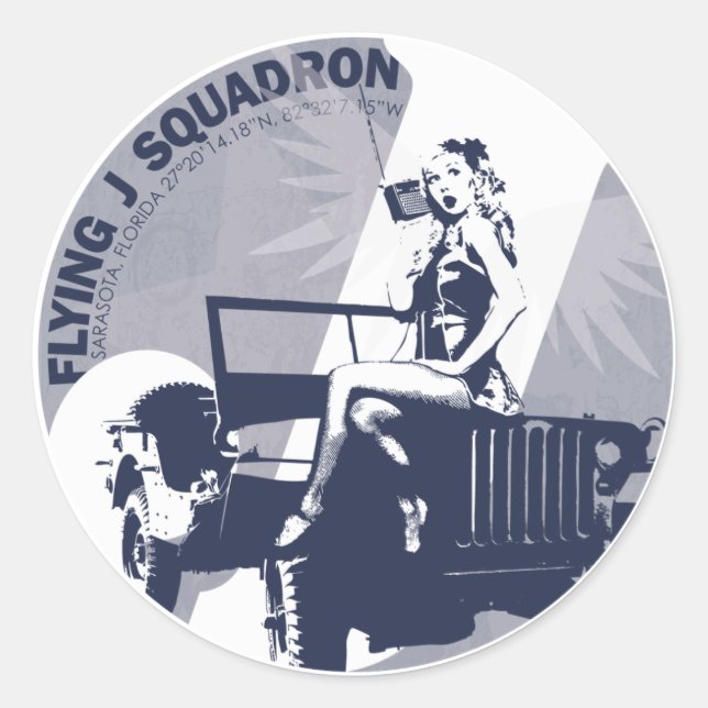 PEGATINA REDONDA CIRCLE BLUE (Anverso)