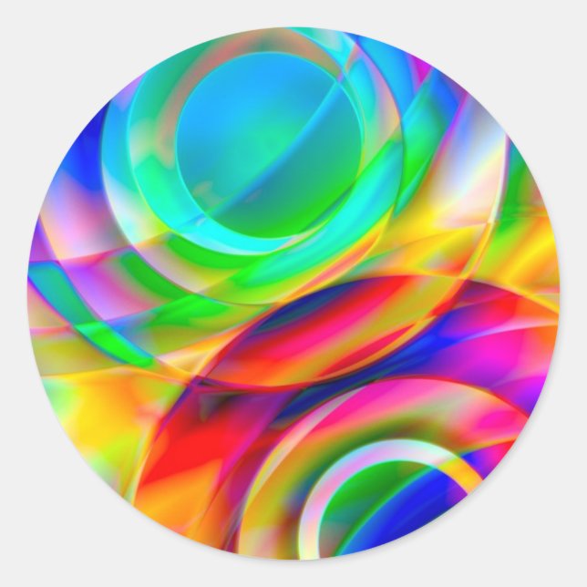 Pegatina Redonda Circle Frenzy (Anverso)