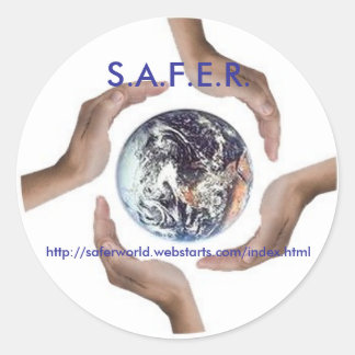Pegatina Redonda Circle_of_Hands, S.A.F.E.R., http://saferworld....