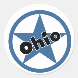 Pegatina Redonda Circle Ohio