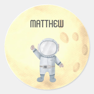 Pegatina Redonda Circular space themed multipurpose stickers