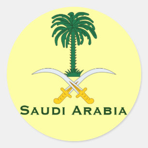Pegatina Redonda Circular Sticker* de la Arabia Saudita
