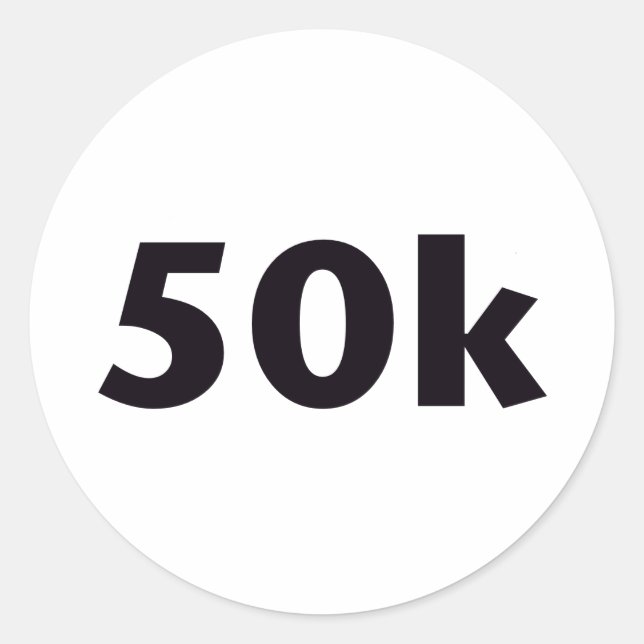 Pegatina Redonda círculo de 50 k (Anverso)