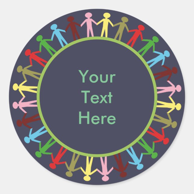 Pegatina Redonda Círculo de amor (Anverso)