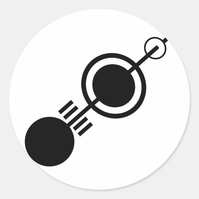 Pegatina Redonda Círculo de cultivo 4 (Anverso)