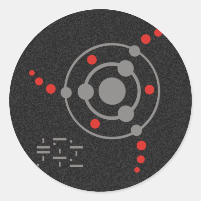 Pegatina Redonda círculo de cultivo II | bandeja negra (Anverso)