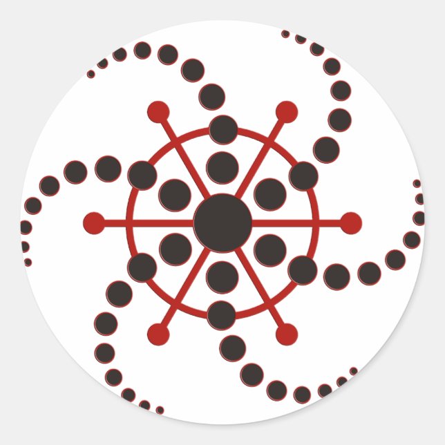 Pegatina Redonda círculo de cultivo VII (Anverso)