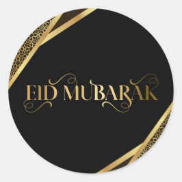 Pegatina Redonda Círculo de Eid Mubarak