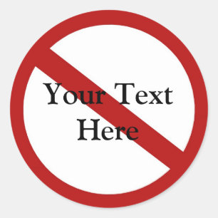 Pegatina Redonda Círculo de encargo con raya vertical