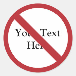 Pegatina Redonda Círculo de encargo con raya vertical