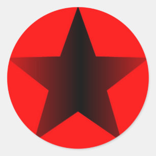 Pegatina Redonda Círculo de estrella