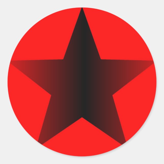 Pegatina Redonda Círculo de estrella (Anverso)