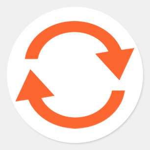 Pegatina Redonda Círculo de las flechas