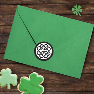 Pegatina Redonda Círculo de trabajo del nudo celta