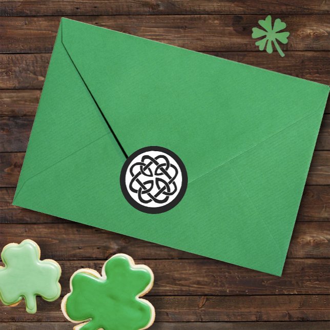 Pegatina Redonda Círculo de trabajo del nudo celta (Subido por el creador)