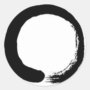 Pegatina Redonda Círculo del zen