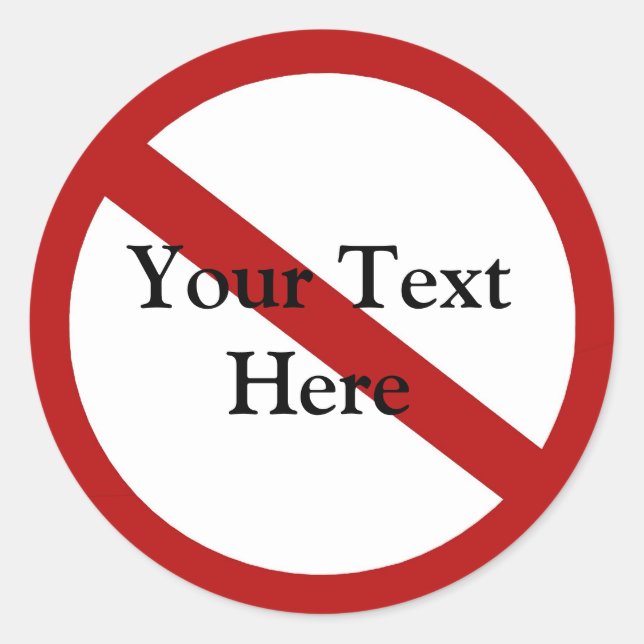 Pegatina Redonda Círculo personalizado con barra diagonal (Anverso)