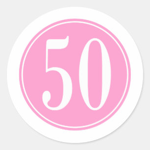Pegatina Redonda Círculo rosado #50