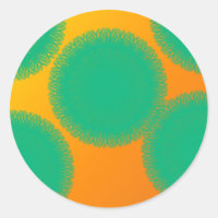 círculo verde en naranja amarillento