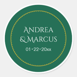 Pegatina Redonda Círculo verde forestal