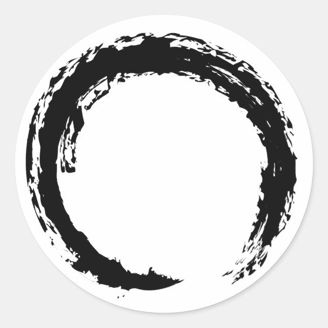 Pegatina Redonda Círculo zen (Anverso)