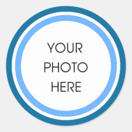 Pegatina Redonda Círculos azules para bebés