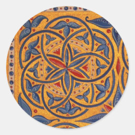 Pegatina Redonda Círculos medievales