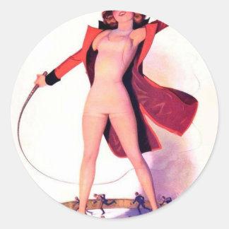Pegatina Redonda Circus Days Film Fun Vintage Art