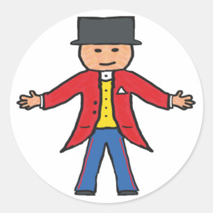 Pegatina Redonda Circus Ringmaster