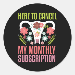 Pegatina Redonda Cirugía de extracción de útero Soporte de histerec