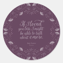 Cita de amor morado floral Emma Jane Austen