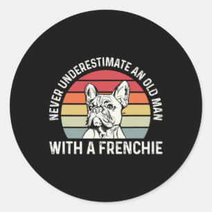 Pegatina Redonda Cita De Bulldog Francés Para Propietario De Bulldo