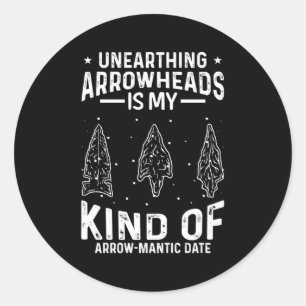 Pegatina Redonda Cita De Caza De Arrowhead Para La Colección De Arr