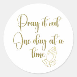 Pegatina Redonda Cita de confirmación de oración