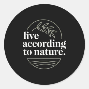 Pegatina Redonda Cita de filósofo estográfico Estoicismo Motivacion