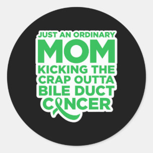 Pegatina Redonda Cita De Fun Bile Duct Cancer Para Mamá 1